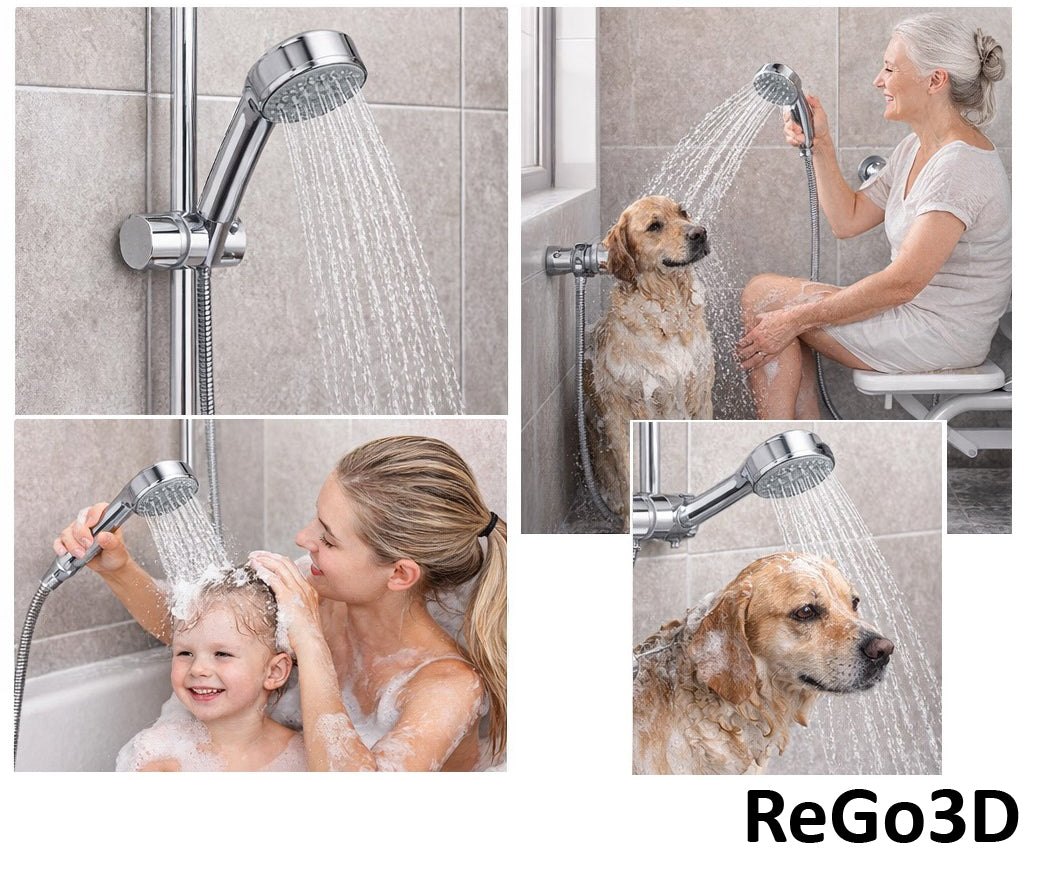 Halterung Halter für Handbrause Duschkopf Duschbrause -ABS verchromt -18-25mm