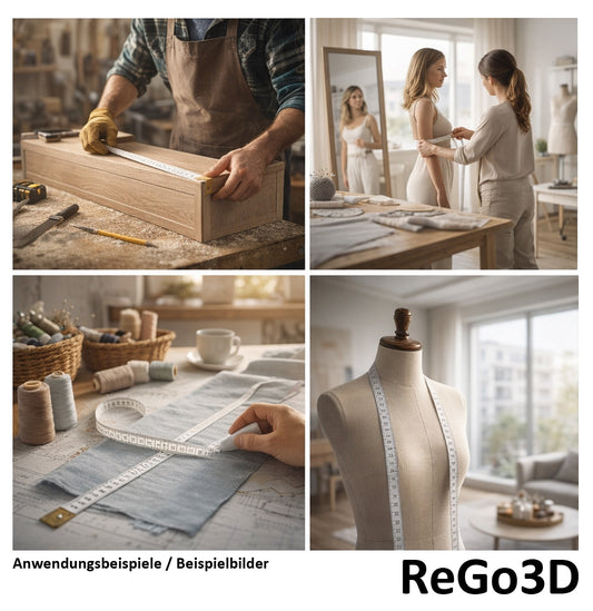 2+1 Gummiertes Maßband Schneidermaßband Messband 1,50M/ 150cm lang klein kompakt